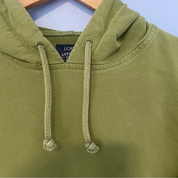 J. Crew Olive Green Pullover Hoodie – Size Large - Picture 2 of 9